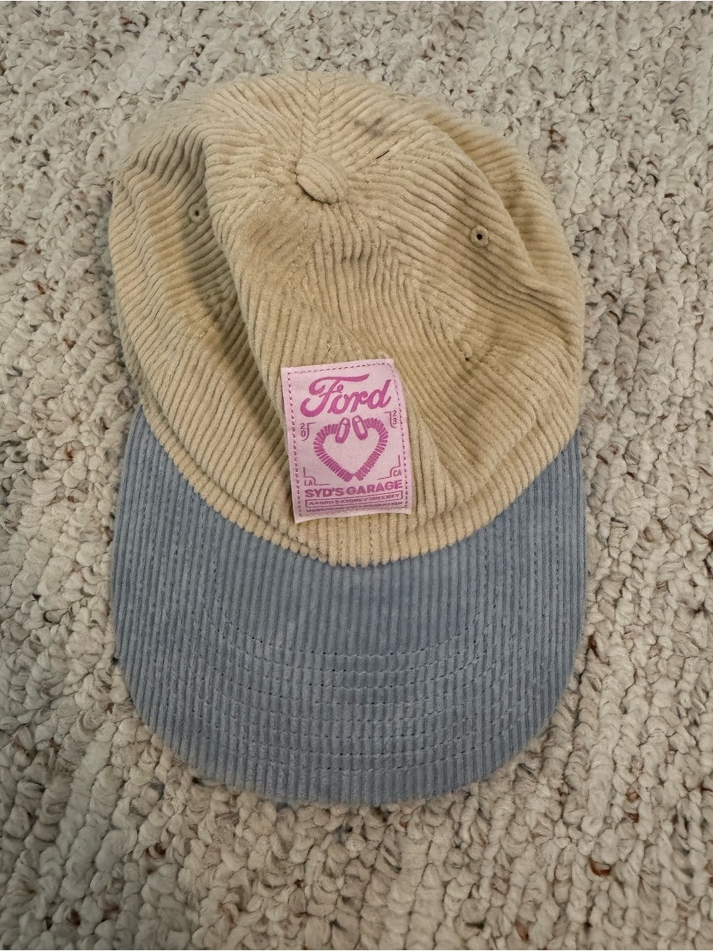 Dickies Ford x Sydney Sweeney Two-Tone Corduroy Cap with Pink Patch
